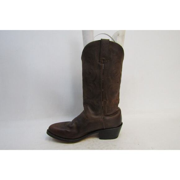 Road Wolf Mens Size 7 M Brown Leather Cowboy Western Boots - Picture 2 of 11